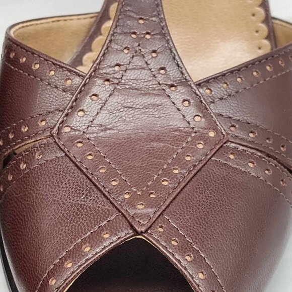 Franco Sarto heels, brown leather size 8 - Picture 4 of 6